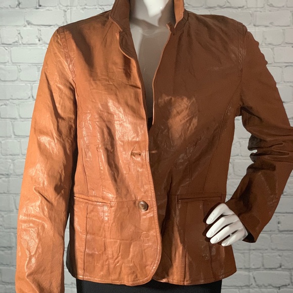 *Preloved* Genuine Leather blazer - Picture 1 of 3